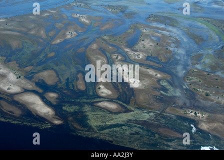 Aerial Chobe Fluss bei Hochwasser Botswana-Südafrika Stockfoto