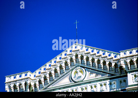 Italien, Toskana, Duomo Kathedrale Detail Toskana Florenz Firenze, Florenz Duomo Kathedrale mit Baptisterium, niedrigen Winkel Ansicht Stockfoto