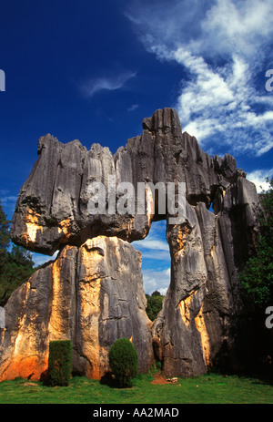 Auge der Nadel, Karst, Kalkstein, Felsformation, Steinwald Shilin Steinwald Shilin, Yunnan Provinz, China, Asien Stockfoto