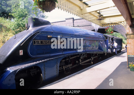 Sir Nigel Gresley Dampfmaschine straffen Zug Gressley Pazifik gebaut 1937 LNER 60007 Rothley Leicestershire englische Züge Stockfoto