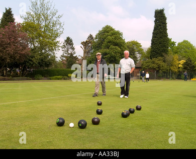 Valley Road Bowling Green in Nottingham, UK Stockfoto