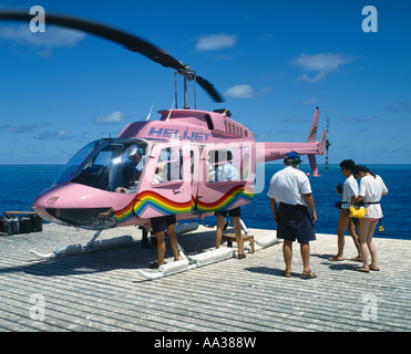 Hubschrauberflüge über "Great Barrier Reef"-Queensland-Australien Stockfoto