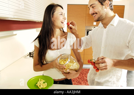 paar, Kochen Stockfoto