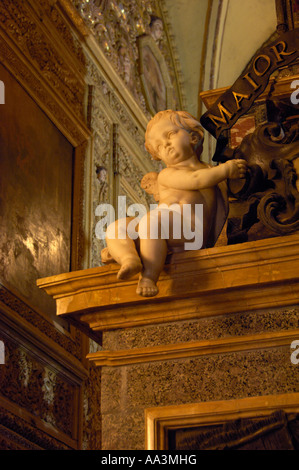 Cherub Detail Sakristei Basilika de Bom Jesus Old Goa India Stockfoto