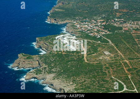 Luftaufnahme von Cala alcaufar Stockfoto