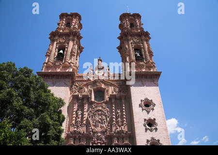 Iglesia de Santa Prisca, die Kirche Santa Prisca Plaza Borda, Zocalo, Taxco, Mexiko Stockfoto