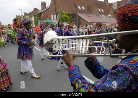 Jazz-Band in der Cowley Road Karneval 2005 Stockfoto