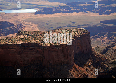 Luftaufnahme von "Island in the Sky" Abschnitt des Canyonland National Park in der Nähe von Moab, Utah. Stockfoto