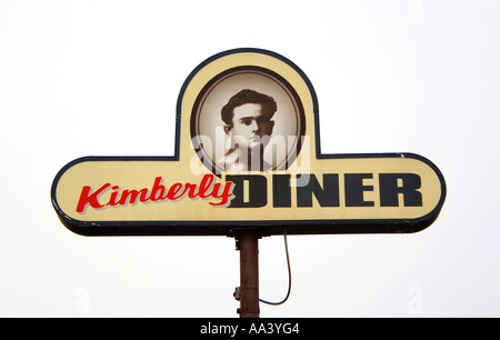 Kimberly Diner Zeichen in Milford, Connecticut Stockfoto