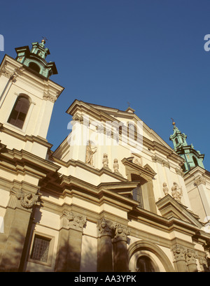 Die westliche Fassade des kosciol sw Anny (St. Anna Kirche), ul sw Anny, Krakow, malopolska, Polen. Stockfoto