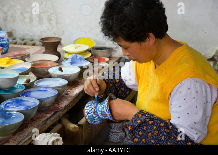 Cloisonne Emaille Geschirr Herstellung Peking China JMH1344 Stockfoto