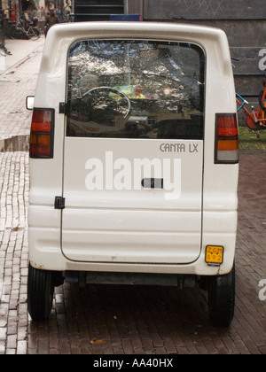 Persönlichen Stadt Fahrzeug die winzigen weißen Canta LX Amsterdam Niederlande Stockfoto