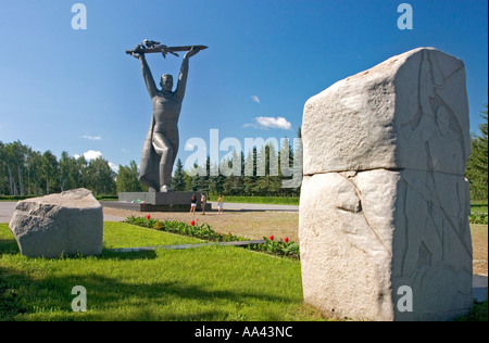 Victory Park, National Memorial-Ort in der Nähe von Omsk, Omsk an den Flüssen Irtysch und Omka, Omsk, Sibirien, Russland, GUS, Europa, Stockfoto