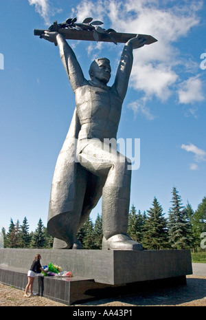 Victory Park, National Memorial-Ort in der Nähe von Omsk, Omsk an den Flüssen Irtysch und Omka, Omsk, Sibirien, Russland, GUS, Europa, Stockfoto