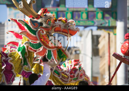 Chinatown Parade Vancouver BC Kanada Jahr des Hahnes 2005 Stockfoto