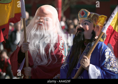 Chinatown Parade Vancouver BC Kanada Jahr des Hahnes 2005 Stockfoto