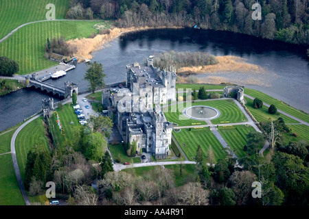 Ashford Castle Hotel Cong County Mayo Irland ehemalige Luxus Haus der Guinness-Familie Luftaufnahmen Stockfoto