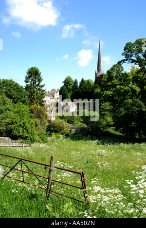 Blick auf St. Marien Kirche, Tetbury, Gloucestershire, England, Vereinigtes Königreich Stockfoto