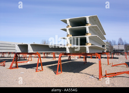 Betonplatten in Stapel, Oulu Finnland Stockfoto