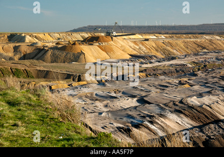 Garzweiler öffnen Besetzung Zeche und Kraftwerken, in der Nähe von Köln. Rekultivierung Seite. Stockfoto