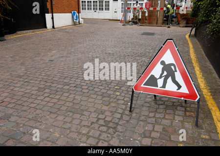 Baustellen-Schild Stockfoto