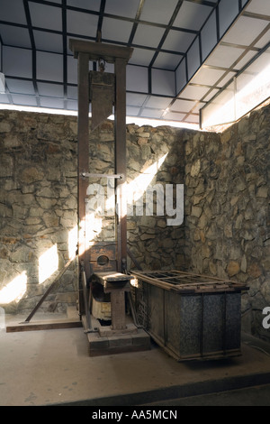 VIETNAM HO CHI MINH Stadt SAIGON französischen kolonialen Guillotine auf dem Display an War Remnants Museum auch bekannt als Kriegsmuseum Stockfoto