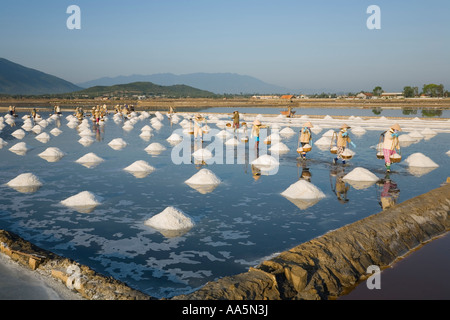 Cam Rahn, Vietnam. Salzbergwerke Stockfoto