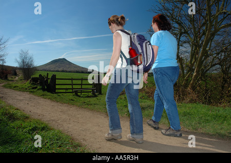 Zwei Wanderer in Yorkshire Stockfoto