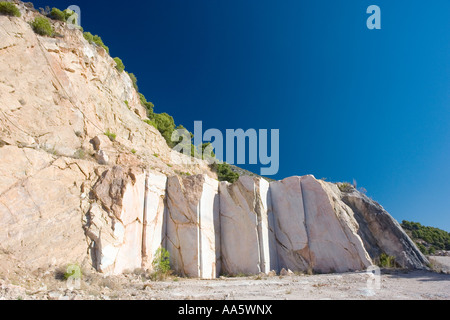 Marmor-Steinbruch in der Sierra De La Nieves in der Nähe von Yunquera Stockfoto