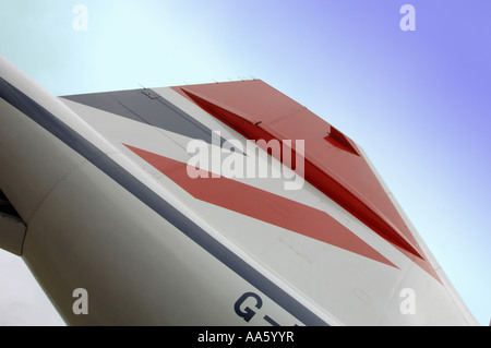 Concorde-Rute in British Airways Farben Stockfoto