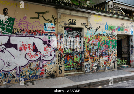 5 Bis rue de Verneuil ehemalige Heimat von Serge Gainsbourg französische Sängerin Paris Frankreich Stockfoto