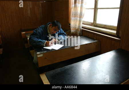 Baku Aserbaidschan 16. Januar 2003 Studenten nehmen an der Erdölakademie Aserbaidschan in Baku 16. Januar 2003 dies war die Stockfoto