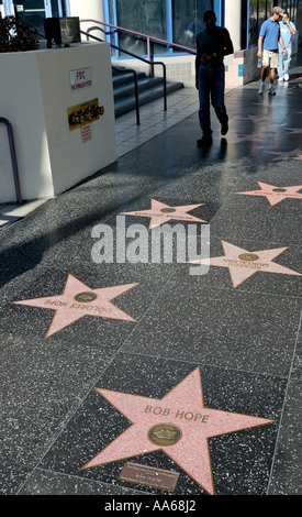 Stars auf dem Walk of Fame ehren Bob Hope und andere in Hollywood, Kalifornien, USA Stockfoto