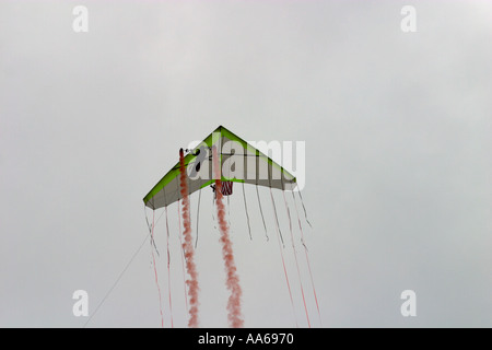 Dan Buchanan, der querschnittsgelähmt ist ein Hängegleiter fliegen, während 2003 Van Nuys California Air Show Stockfoto