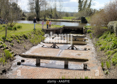 das Trockendock im Flatford Mill in Constable Land Norfolk als Deatured in einer der Polizisten berühmte Gemälde Stockfoto