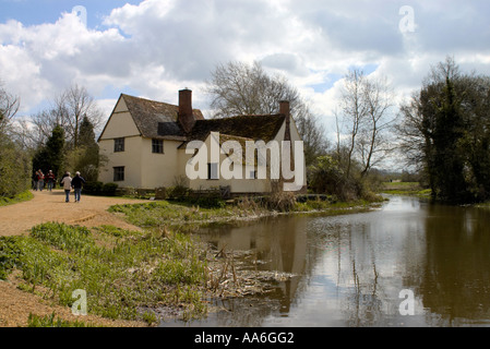 Willy Lotts Hütte am Flatford Mill in Constable Land Norfolk Stockfoto