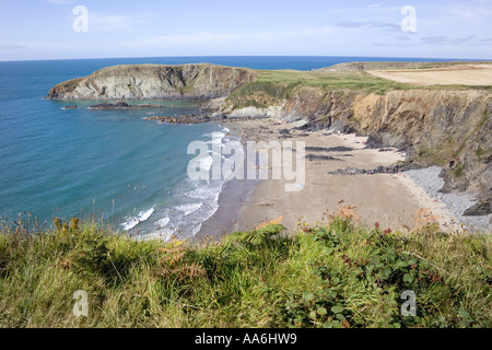 Traeth Llyfn Strand in der Nähe von Abereiddy, Pembrokeshire, Wales Stockfoto