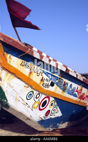 Angeln Boote - Plage des Pêcheurs, Nouakchott, Mauretanien Stockfoto