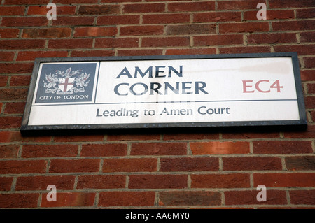 Amen Corner, die Stadt London, EG4 Stockfoto