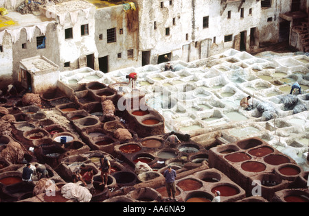 Gerbereien - Fes, Marokko Stockfoto