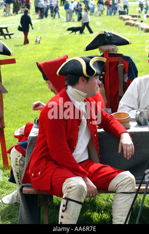 Die neu-Frankreich und New England 1776-Re-Enactment-Wochenende in Boston, MA Stockfoto