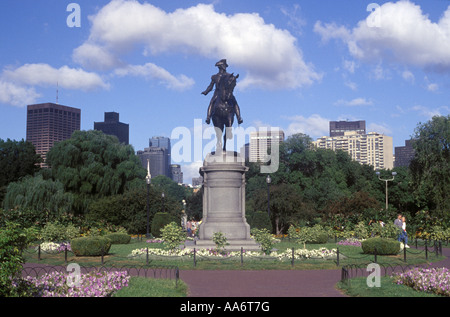 Statue von George Washington in Boston Public Garden Stockfoto