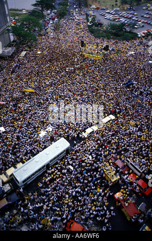 Menschen Macht Revolution Makati, Manila, Philippinen, Südostasien, Präsident Ferdinand Marcos zu verdrängen und Corazon Aquino an die Macht. Stockfoto