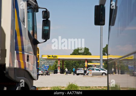 Autogrill Autostrada A1 Tarsia Italien Stockfoto