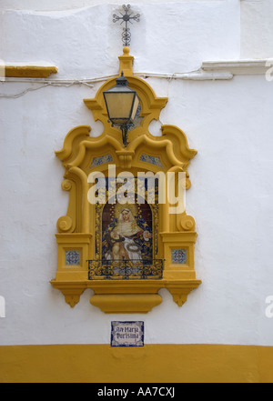 Am Straßenrand Schrein, Sevilla Stockfoto