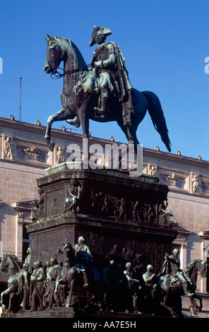 Berlin-Mitte, Unter Den Linden, Denkmal Friedrich II. (Schlüter) Stockfoto