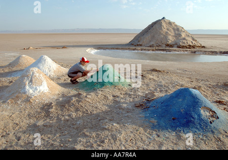 Salzseen in Chott el Jerid Tunesien Stockfoto