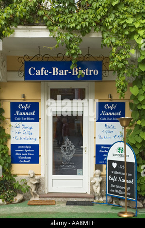 Österreich St Gilgen Cafe Nannerl Eingang Stockfoto