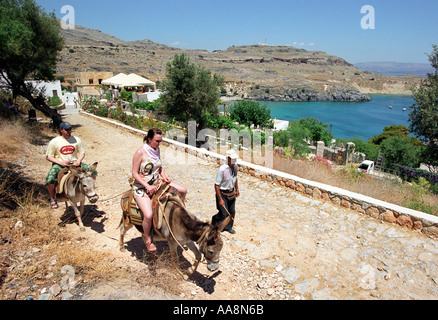 Lindos auf Rhodos Stockfoto