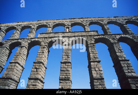 Segovia antiken Roman Aquaduct Aqueduct erhalten eines der besten in Spanien Espana Europa EU Stockfoto